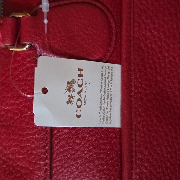 Red Coach Leather Satchel - Picture 8 of 8